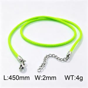 Stainless Steel Clasp with Fabric Cord - KN15929-Z