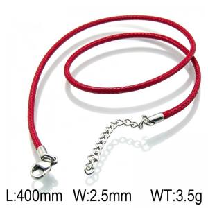 Stainless Steel Clasp with Fabric Cord - KN15936-Z