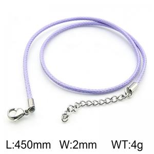 Stainless Steel Clasp with Fabric Cord - KN15937-Z