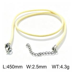 Stainless Steel Clasp with Fabric Cord - KN15939-Z