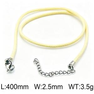 Stainless Steel Clasp with Fabric Cord - KN15940-Z