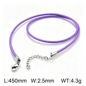 Stainless Steel Clasp with Fabric Cord - KN15943-Z