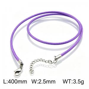 Stainless Steel Clasp with Fabric Cord - KN15944-Z