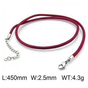 Stainless Steel Clasp with Fabric Cord - KN15945-Z
