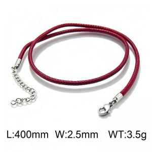 Stainless Steel Clasp with Fabric Cord - KN15946-Z