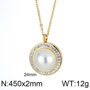 SS Gold-Plating Necklace - KN16306-K