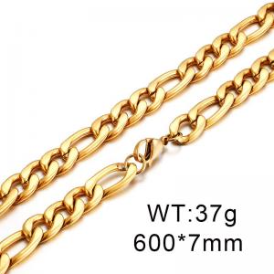 SS Gold-Plating Necklace - KN16805-Z