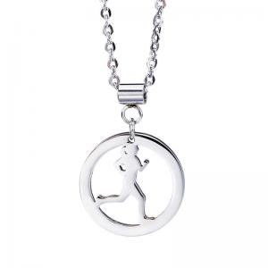Fashion Steel Necklace Of Running Girl Hot Sell Worldwide - KN17214-K