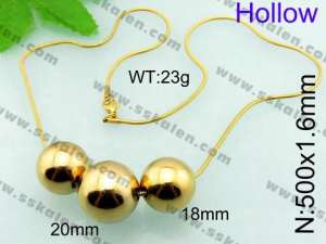 SS Gold-Plating Necklace - KN17484-Z