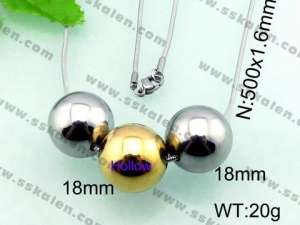 SS Gold-Plating Necklace - KN17488-Z