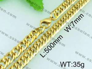 SS Gold-Plating Necklace  - KN18214-Z