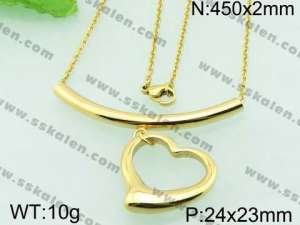 SS Gold-Plating Necklace  - KN18495-Z