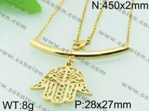 SS Gold-Plating Necklace  - KN18497-Z