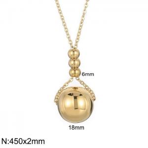 SS Gold-Plating Necklace - KN18604-Z