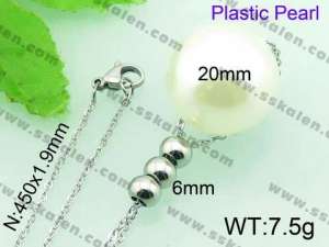 Plastic Necklace  - KN18607-Z