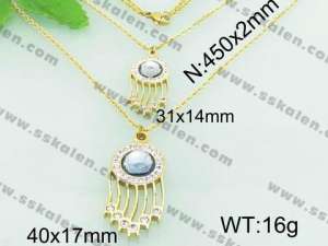 SS Gold-Plating Necklace - KN18913-Z