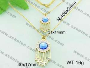 SS Gold-Plating Necklace - KN18915-Z