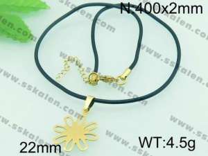 SS Gold-Plating Necklace - KN19124-Z