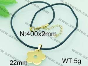 SS Gold-Plating Necklace - KN19125-Z