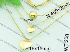 SS Gold-Plating Necklace - KN19187-Z