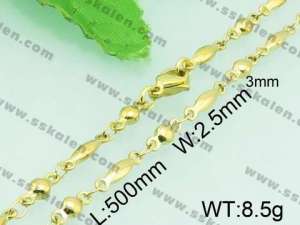 SS Gold-Plating Necklace - KN19195-Z