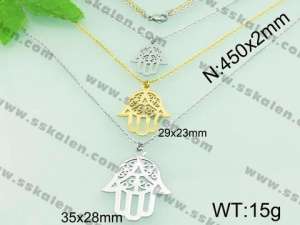 SS Gold-Plating Necklace - KN19257-Z