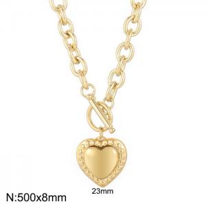 SS Gold-Plating Necklace - KN19299-Z