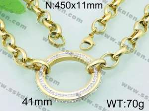 SS Gold-Plating Necklace - KN19331-Z