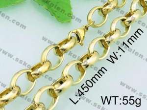 SS Gold-Plating Necklace - KN19517-Z