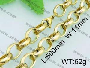 SS Gold-Plating Necklace - KN19518-Z