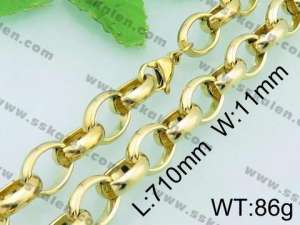 SS Gold-Plating Necklace - KN19520-Z