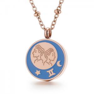 SS Rose Gold-Plating Necklace - KN196863-K