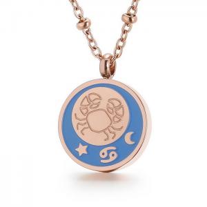 SS Rose Gold-Plating Necklace - KN196864-K