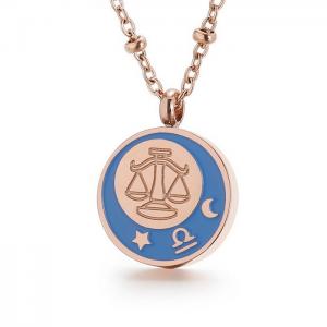 SS Rose Gold-Plating Necklace - KN196867-K