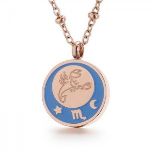 SS Rose Gold-Plating Necklace - KN196868-K