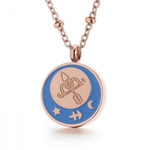 SS Rose Gold-Plating Necklace - KN196869-K