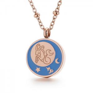 SS Rose Gold-Plating Necklace - KN196870-K