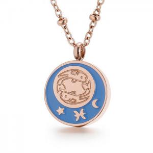 SS Rose Gold-Plating Necklace - KN196872-K