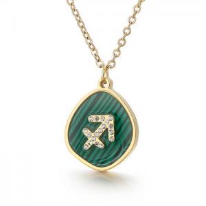 SS Gold-Plating Necklace - KN196884-K