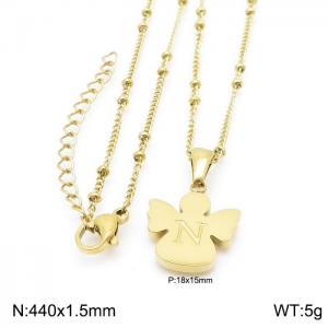 SS Gold-Plating Necklace - KN196926-K