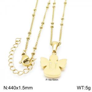 SS Gold-Plating Necklace - KN196933-K