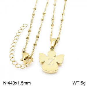 SS Gold-Plating Necklace - KN196938-K