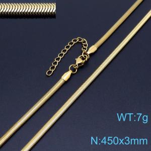 SS Gold-Plating Necklace - KN197018-Z