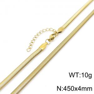 SS Gold-Plating Necklace - KN197024-Z