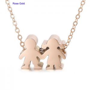 SS Rose Gold Necklace - KN197039-K