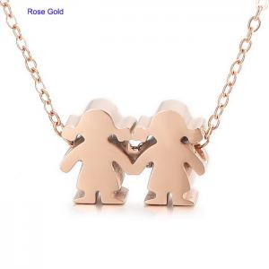 SS Rose Gold Necklace - KN197041-K