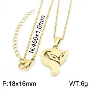 SS Gold-Plating Necklace - KN197112-TJG