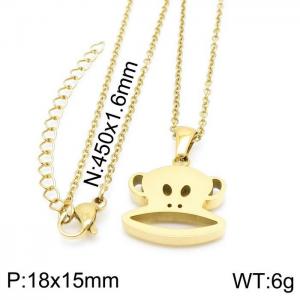 SS Gold-Plating Necklace - KN197118-TJG