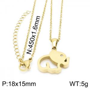 SS Gold-Plating Necklace - KN197123-TJG