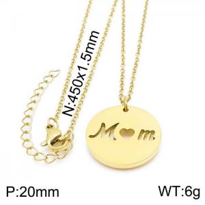 SS Gold-Plating Necklace - KN197127-TJG